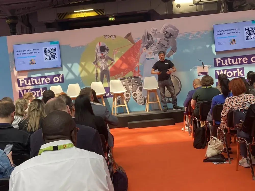 Saurav Chopra speaking on the Future of Work stage at the CIPD Festival of Work 2023