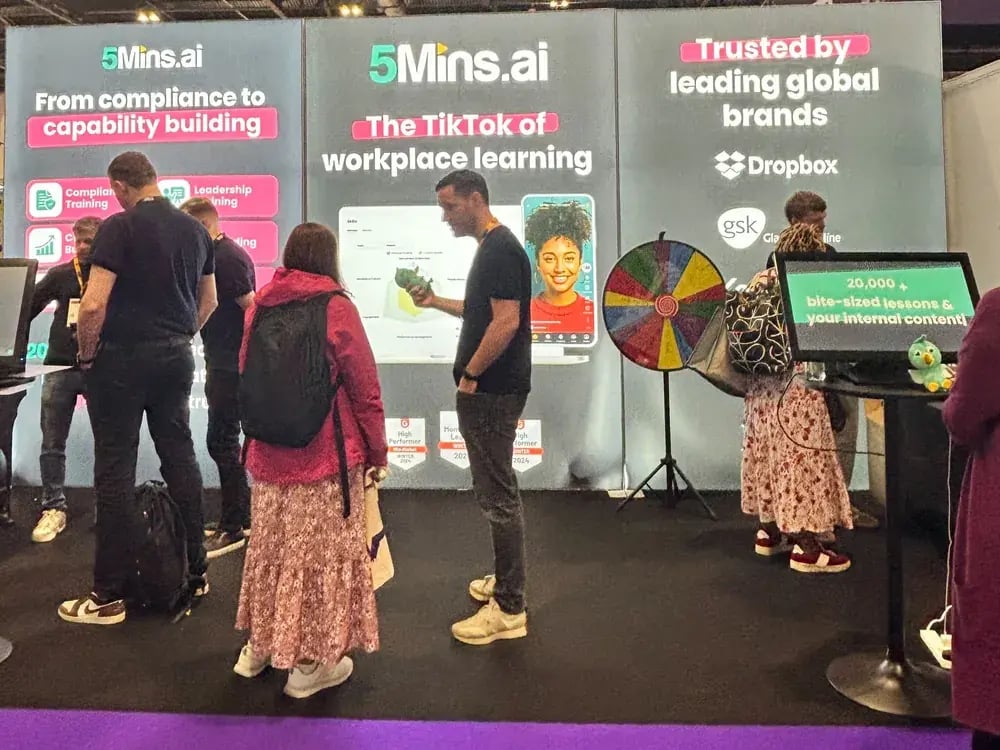 The 5Mins stand at the CIPD Festival of Work 2025