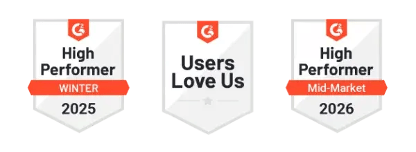 G2 Awards 2026: High Performer, Users Love Us, High Performer Mid-Market